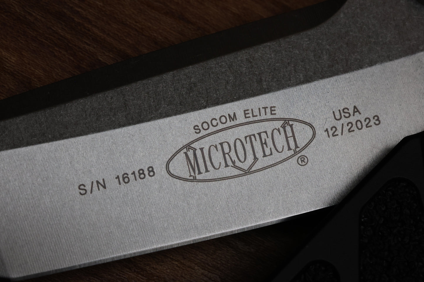 MICROTECH SOCOM ELITE TANTO EDGE MANUAL STONEWASH STANDARD 161-10