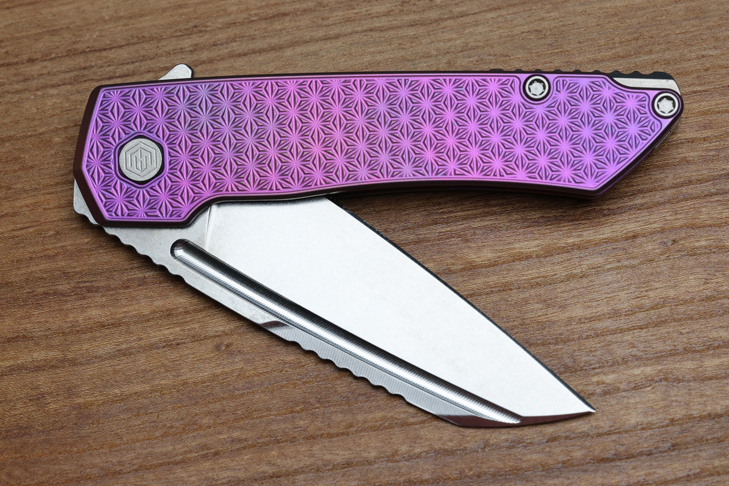 MACHINEWISE MOJAVE #677 PINK FADE TITANIUM AND S90V BLADE
