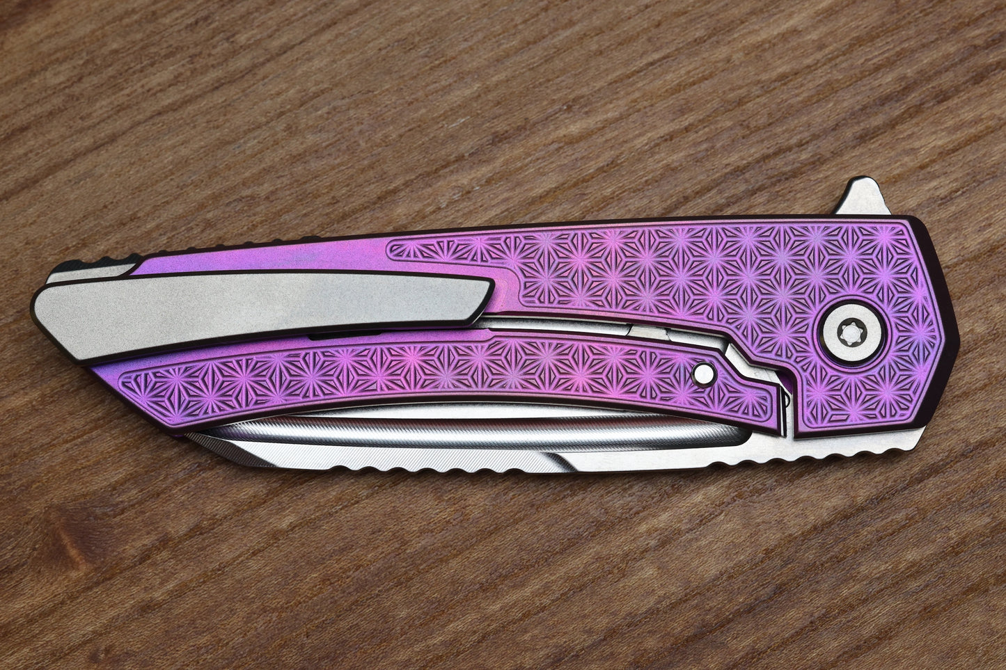 MACHINEWISE MOJAVE #677 PINK FADE TITANIUM AND S90V BLADE