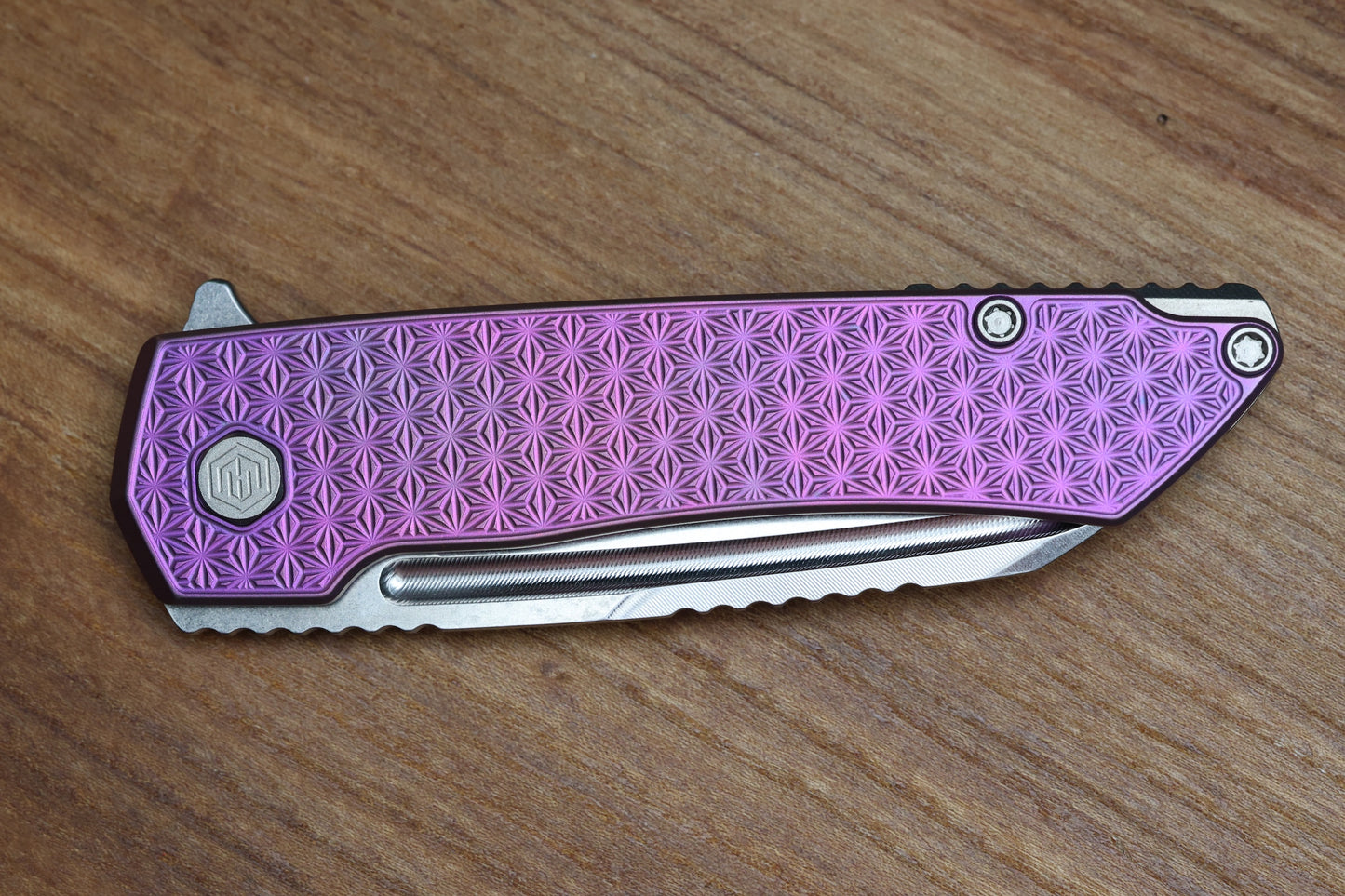 MACHINEWISE MOJAVE #677 PINK FADE TITANIUM AND S90V BLADE