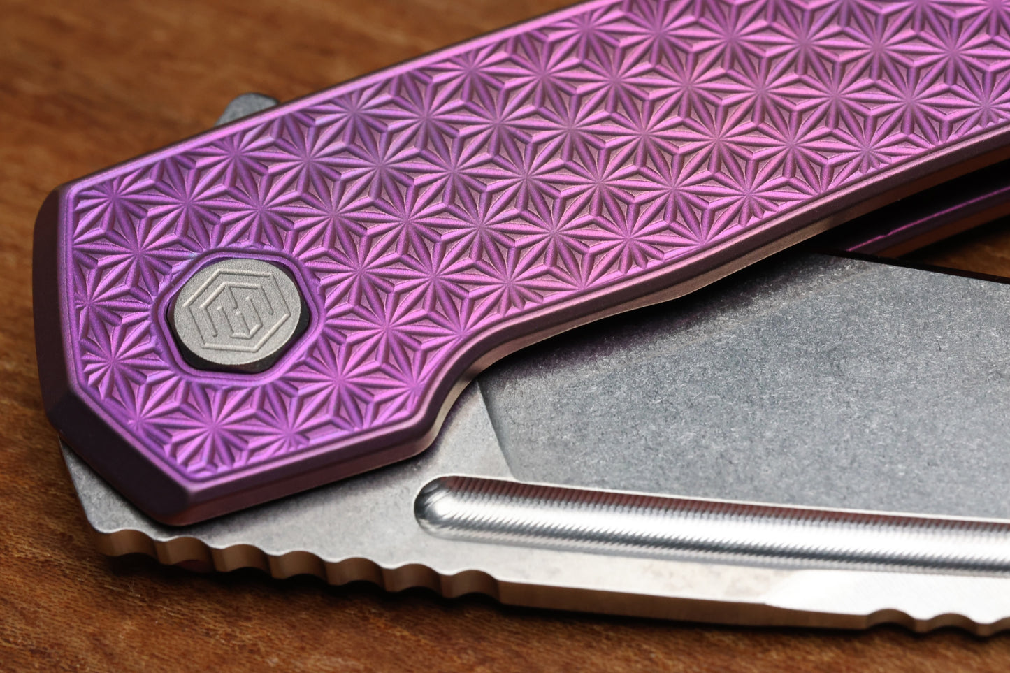 MACHINEWISE MOJAVE #677 PINK FADE TITANIUM AND S90V BLADE