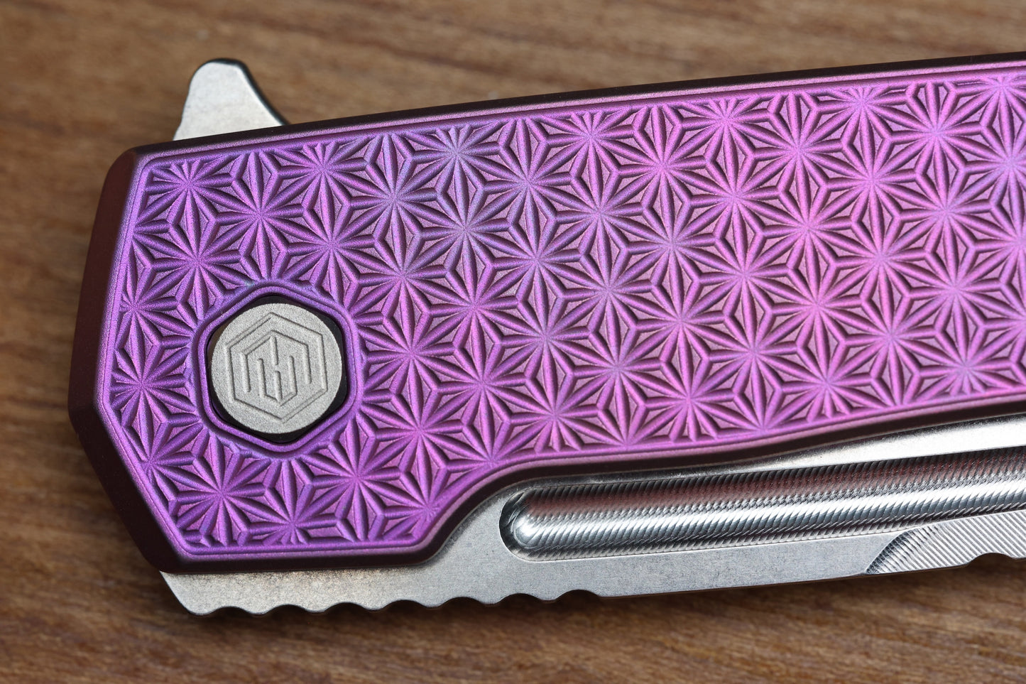 MACHINEWISE MOJAVE #677 PINK FADE TITANIUM AND S90V BLADE