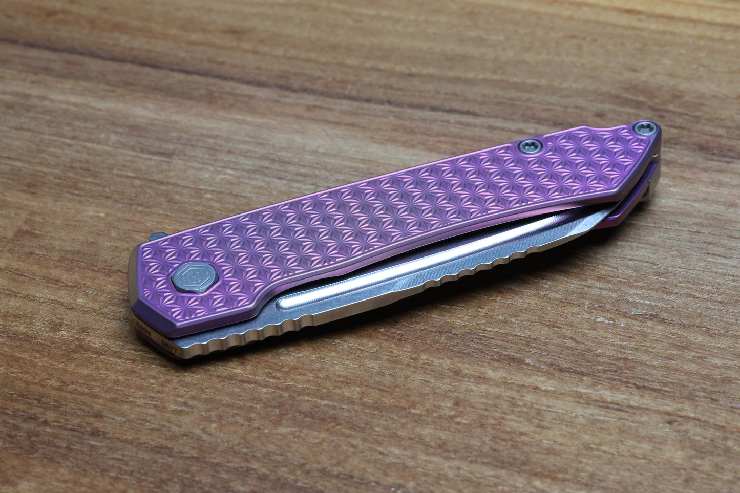MACHINEWISE MOJAVE #677 PINK FADE TITANIUM AND S90V BLADE