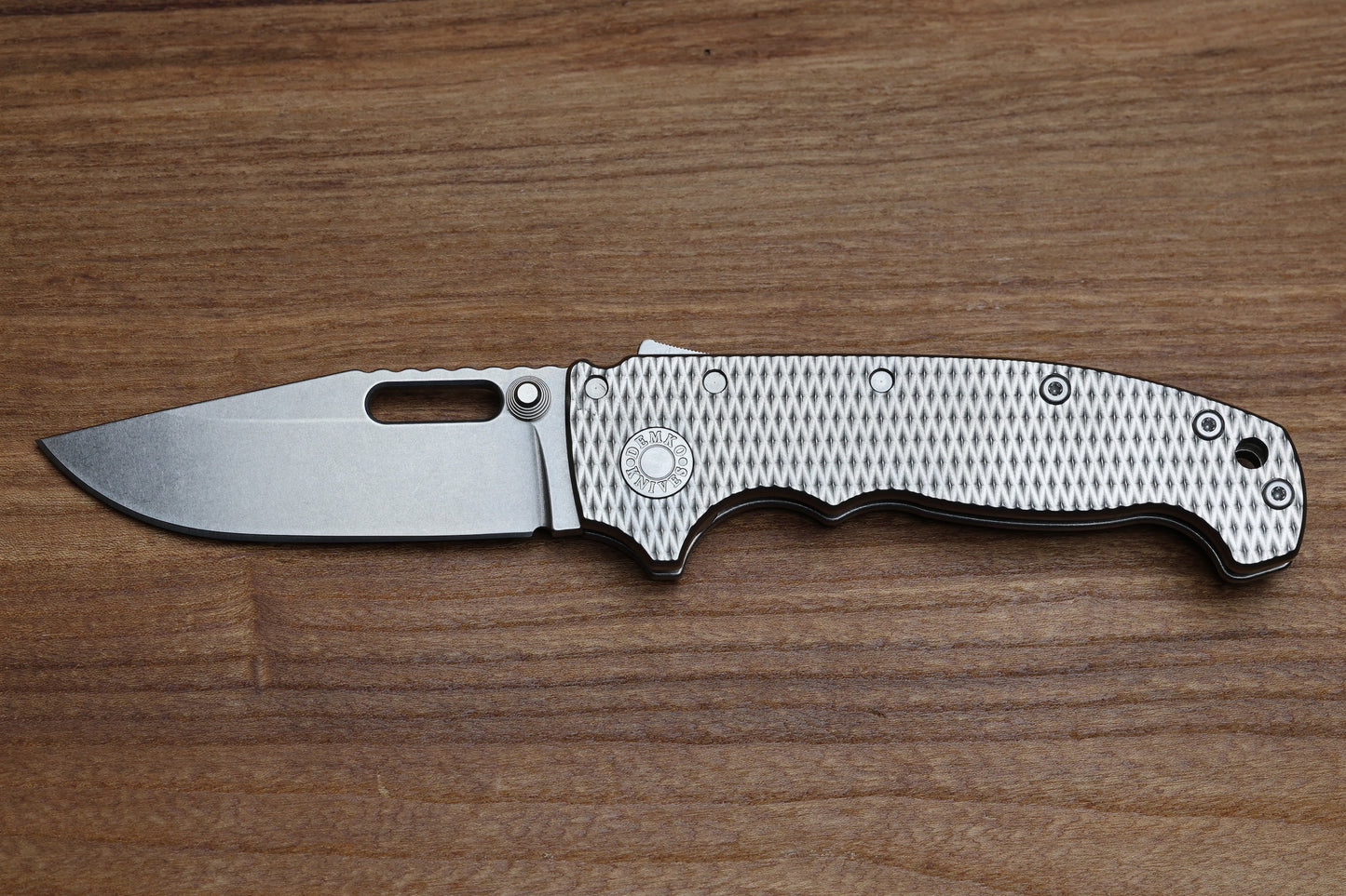 DEMKO KNIVES MG AD20 W/TEXTURED TITANIUM HANDLES & MAGNACUT CLIP POINT