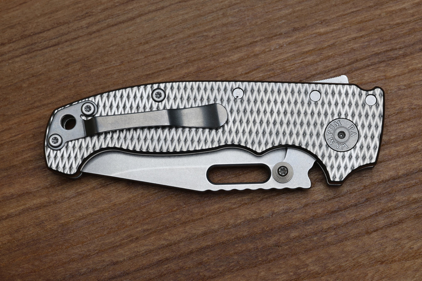 DEMKO KNIVES MG AD20 W/TEXTURED TITANIUM HANDLES & MAGNACUT CLIP POINT