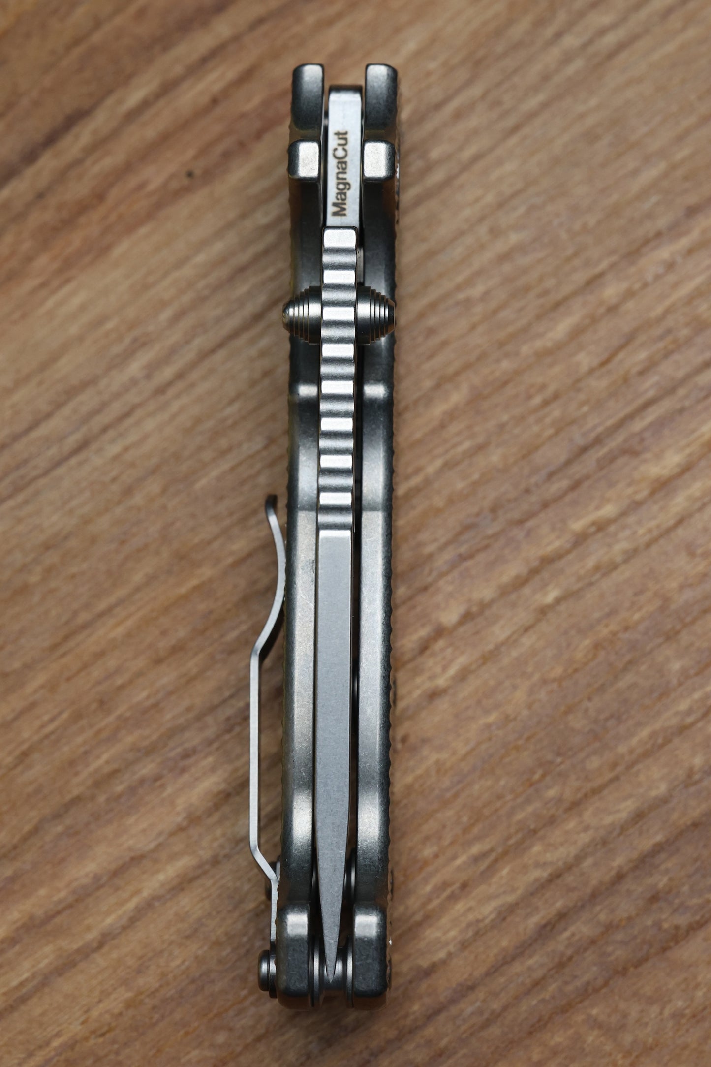 DEMKO KNIVES MG AD20 W/TEXTURED TITANIUM HANDLES & MAGNACUT CLIP POINT