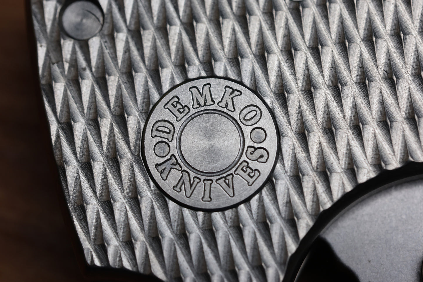 DEMKO KNIVES MG AD20 W/TEXTURED TITANIUM HANDLES & MAGNACUT CLIP POINT