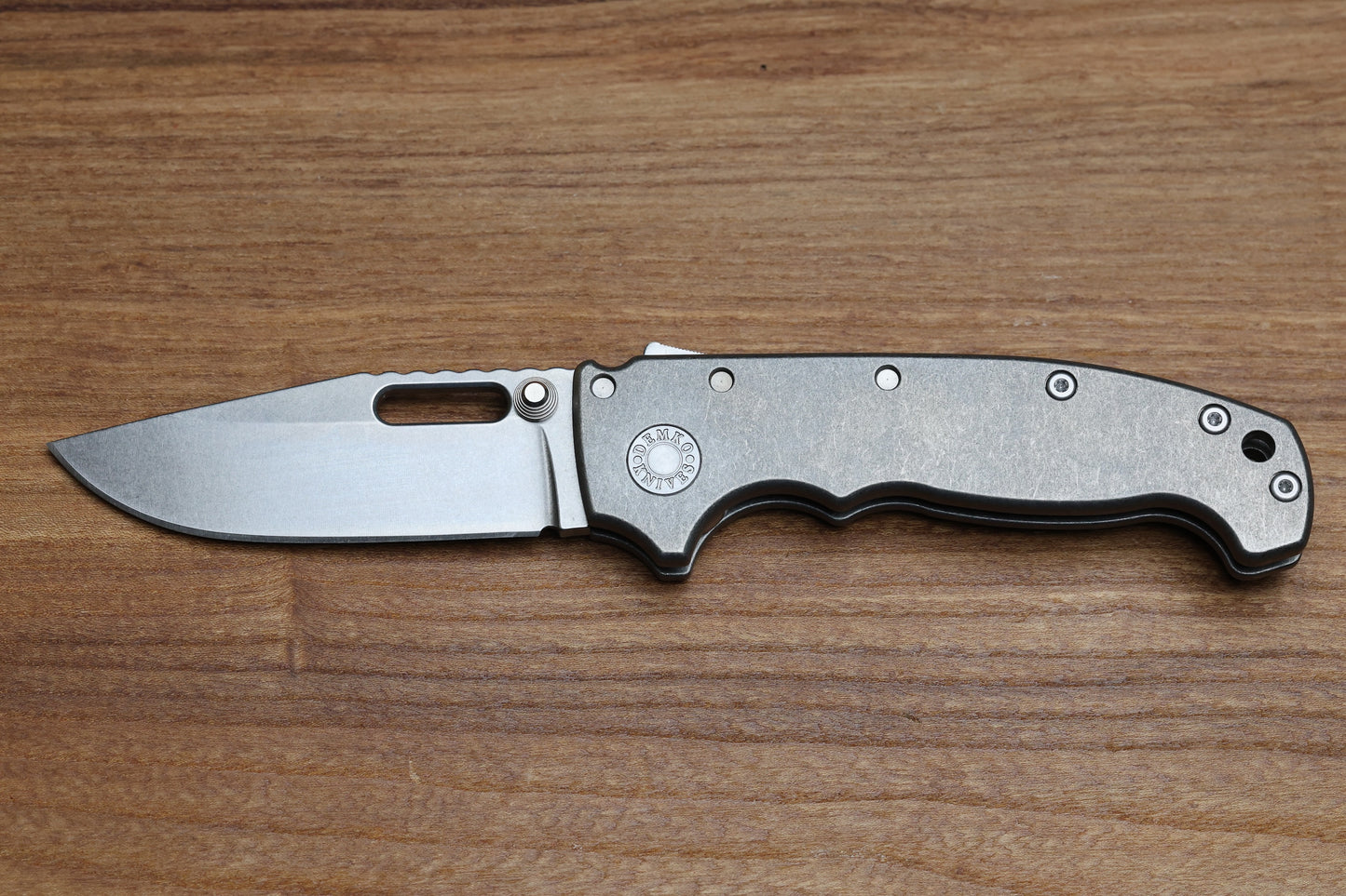 DEMKO KNIVES MG AD20 W/SMOOTH TITANIUM HANDLES & MAGNACUT CLIP POINT