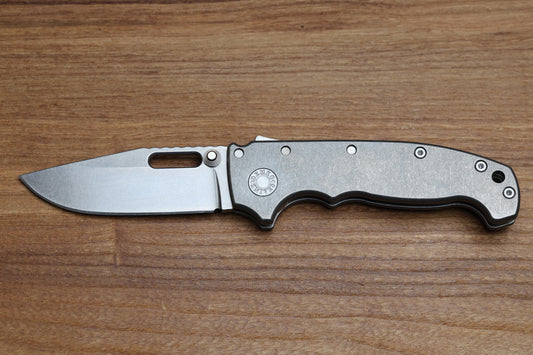 DEMKO KNIVES MG AD20 W/SMOOTH TITANIUM HANDLES & MAGNACUT CLIP POINT