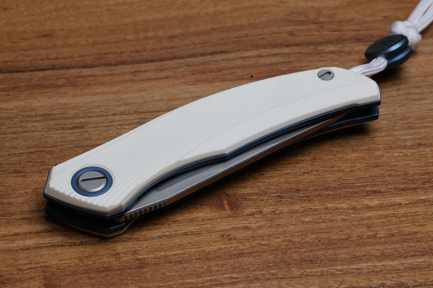 SHIROGOROV URSUS Q95 NY26 - WHITE MICARTA HANDLE - ELMAX BLADE - MRBS
