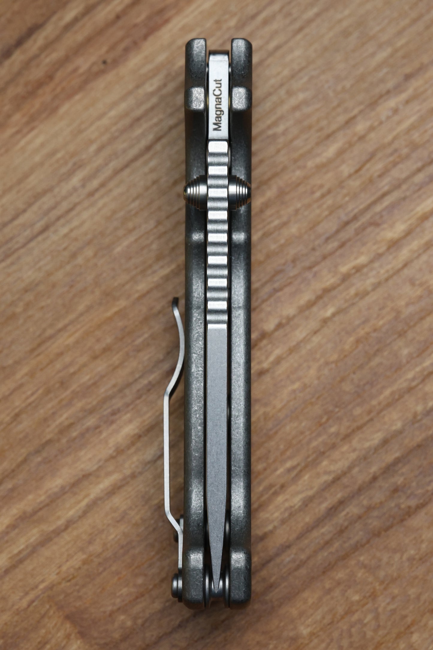 DEMKO KNIVES MG AD20 W/SMOOTH TITANIUM HANDLES & MAGNACUT CLIP POINT