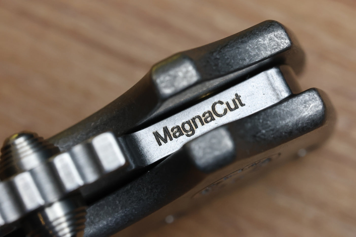 DEMKO KNIVES MG AD20 W/SMOOTH TITANIUM HANDLES & MAGNACUT CLIP POINT