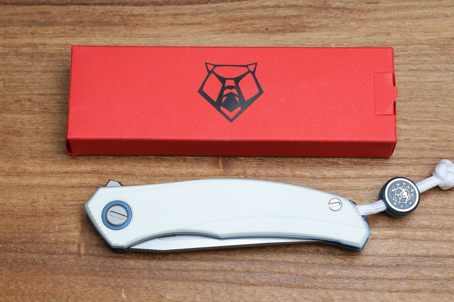 SHIROGOROV URSUS Q95 NY26 - WHITE MICARTA HANDLE - ELMAX BLADE - MRBS