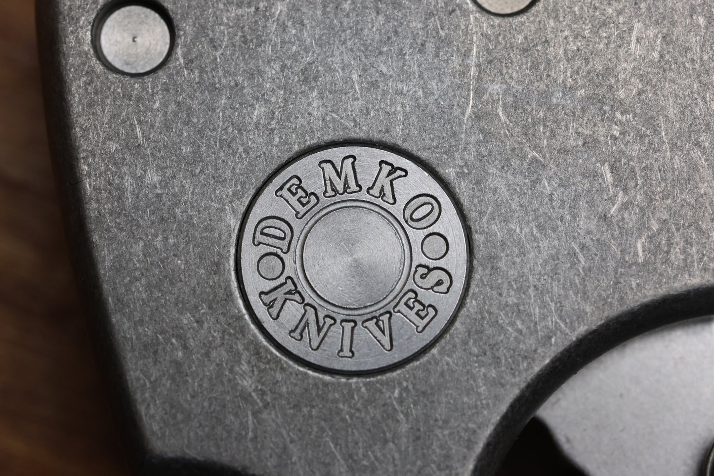 DEMKO KNIVES MG AD20 W/SMOOTH TITANIUM HANDLES & MAGNACUT CLIP POINT