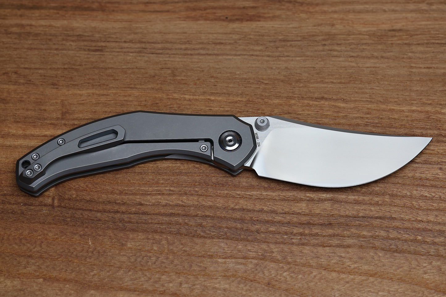 CUSTOM KNIFE FACTORY BLAVA MILLED TITANIUM & CKF WASH M398