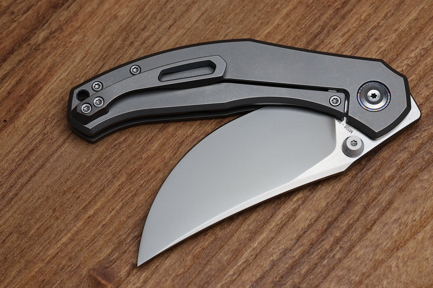 CUSTOM KNIFE FACTORY BLAVA MILLED TITANIUM & CKF WASH M398