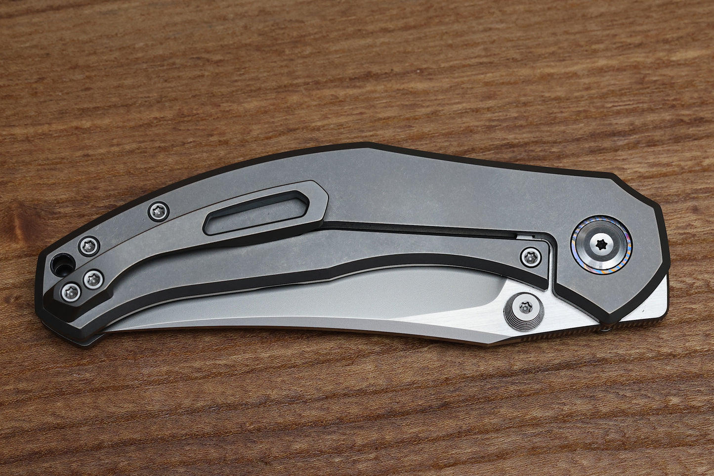 CUSTOM KNIFE FACTORY BLAVA MILLED TITANIUM & CKF WASH M398