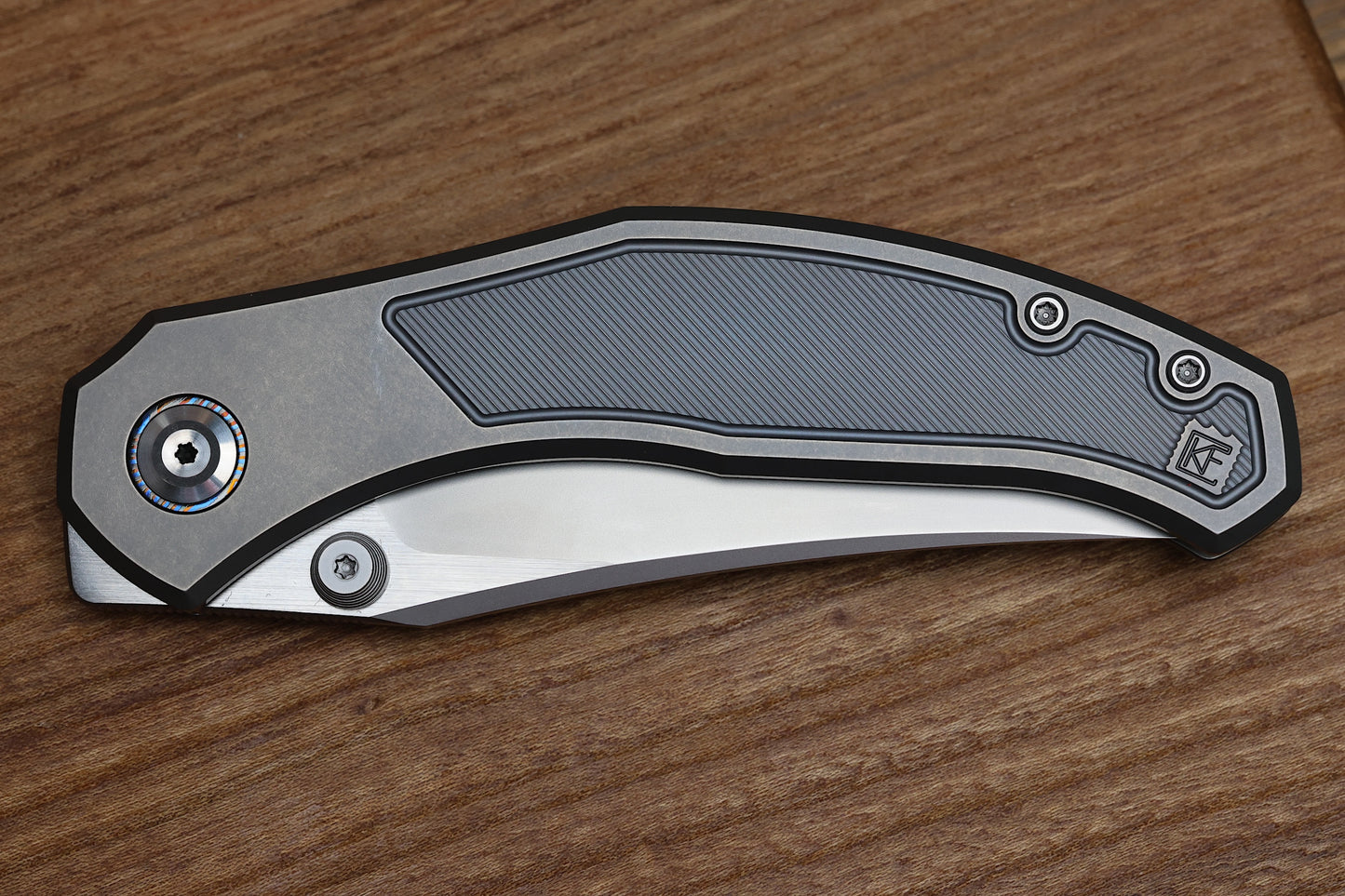 CUSTOM KNIFE FACTORY BLAVA MILLED TITANIUM & CKF WASH M398