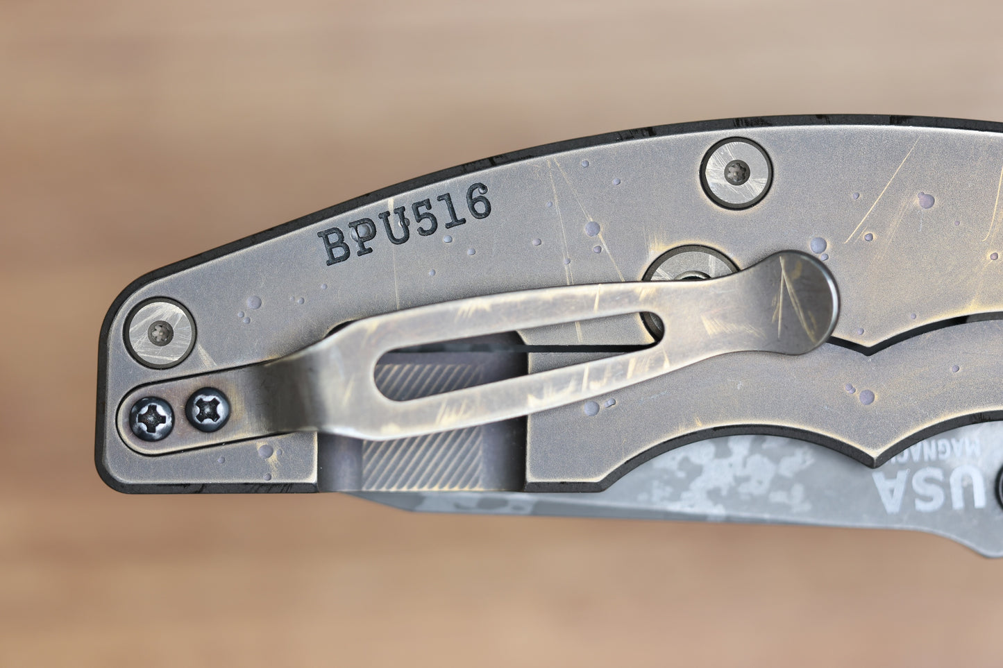 HINDERER KNIVES JURASSIC MAGNACUT SLICER TRI-WAY BFPU - BFPU #516 (PREOWNED)