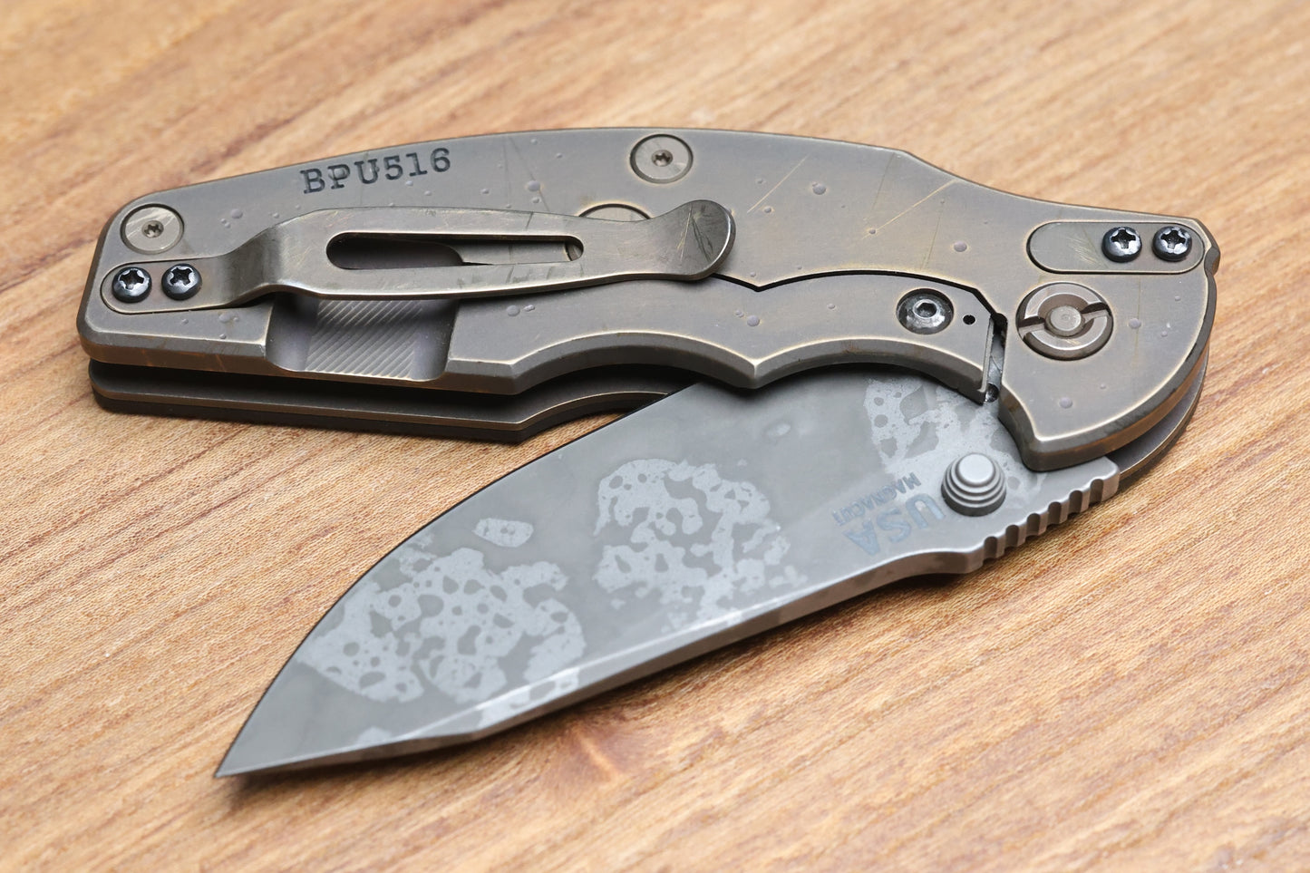 HINDERER KNIVES JURASSIC MAGNACUT SLICER TRI-WAY BFPU - BFPU #516 (PREOWNED)