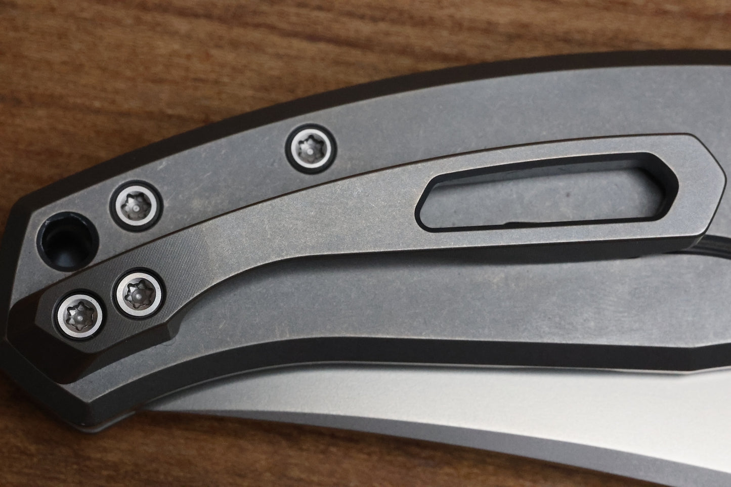 CUSTOM KNIFE FACTORY BLAVA MILLED TITANIUM & CKF WASH M398