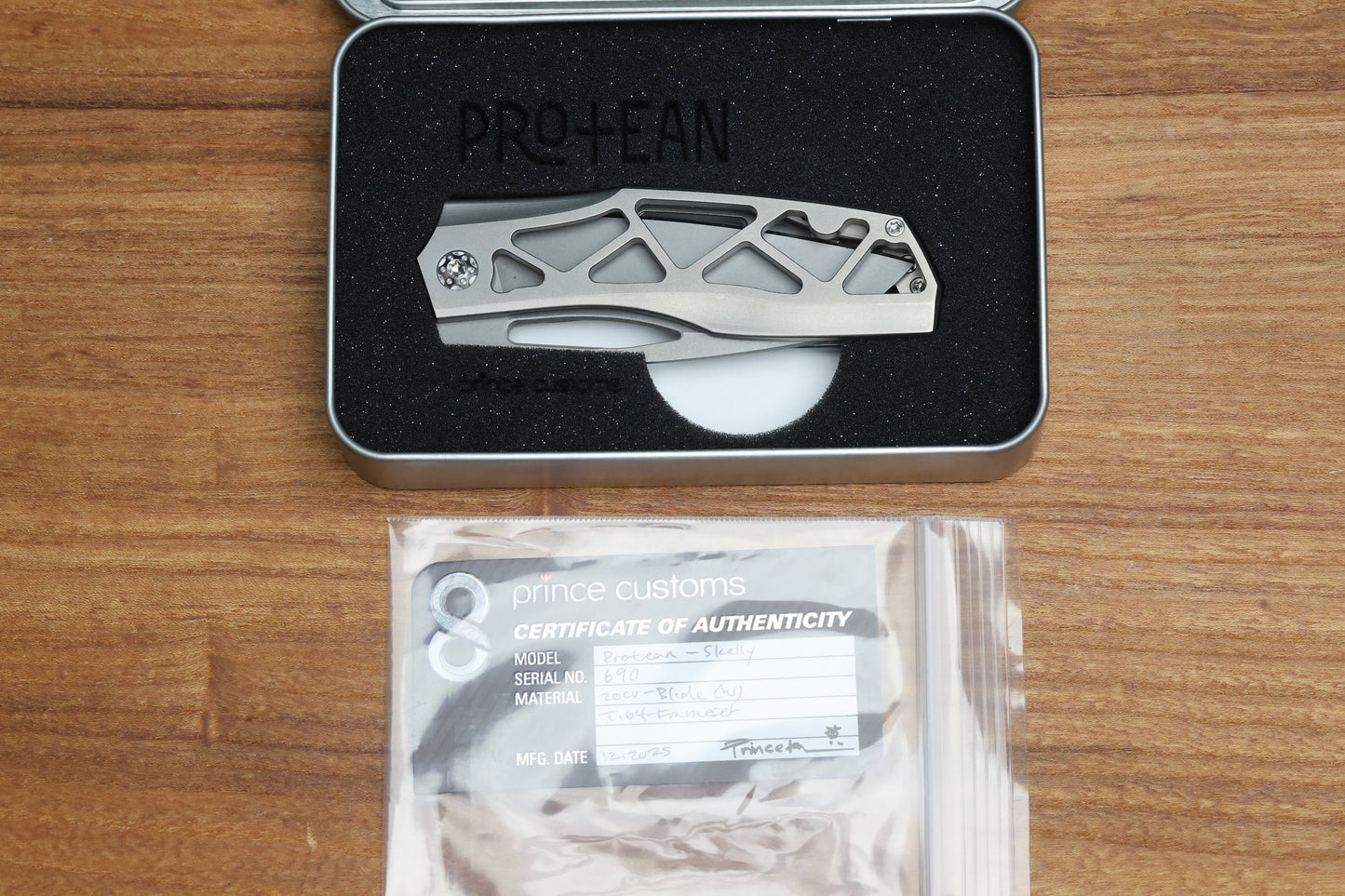 PRINCE CUSTOMS PROTEAN SKELLY 20CV BLADE #690 (PREOWNED)