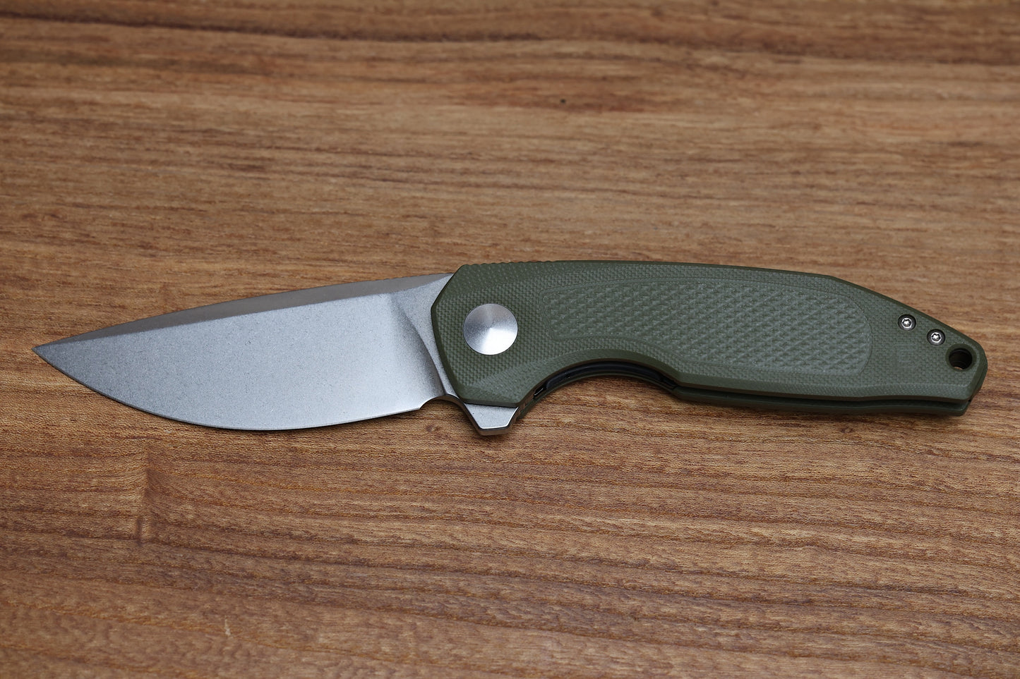 CUSTOM KNIFE FACTORY - ECHO TROL GREEN G-10 & CPM-S35VN