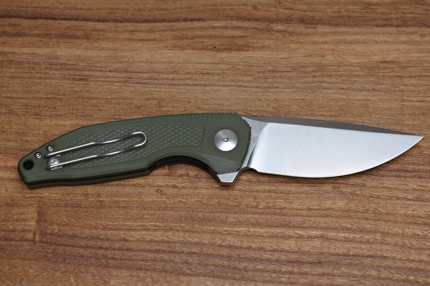 CUSTOM KNIFE FACTORY - ECHO TROL GREEN G-10 & CPM-S35VN