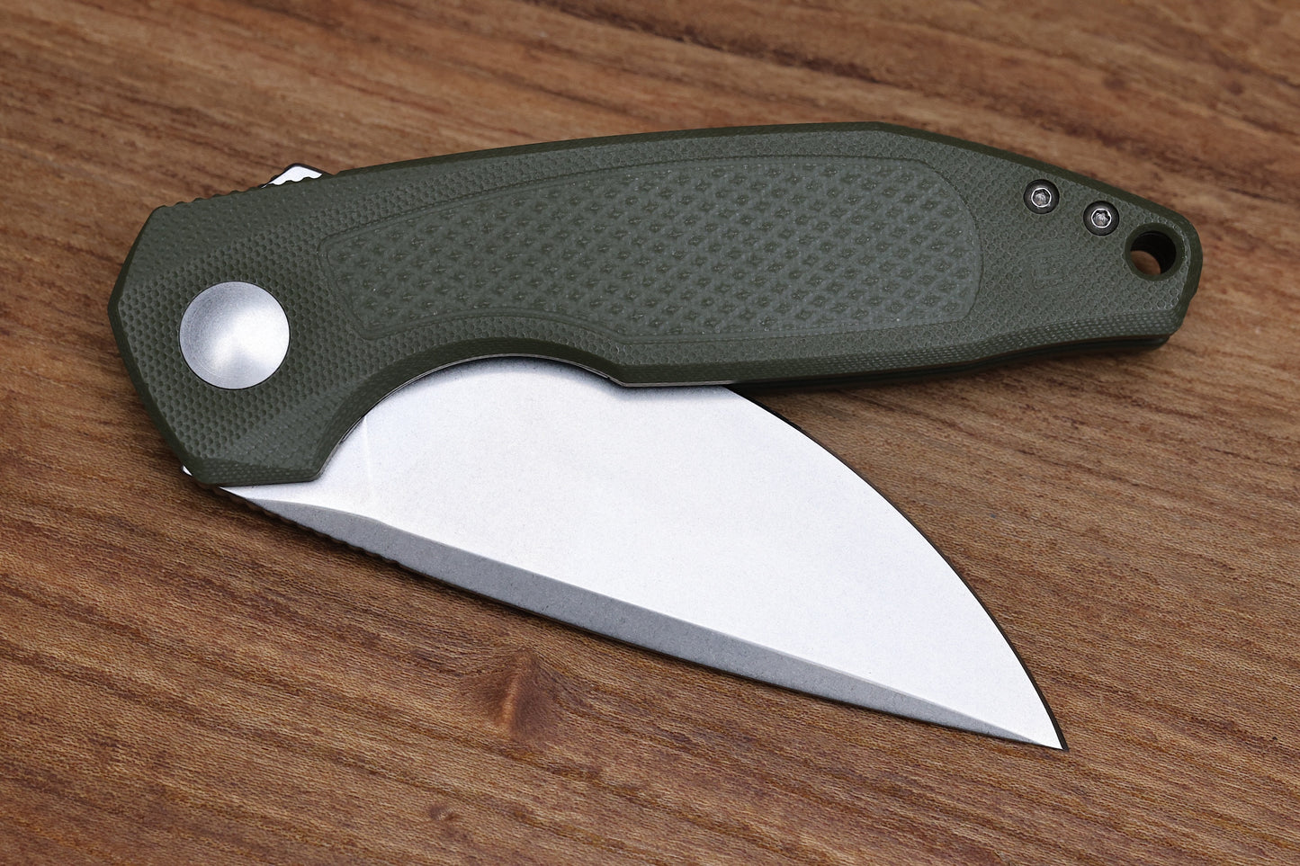 CUSTOM KNIFE FACTORY - ECHO TROL GREEN G-10 & CPM-S35VN