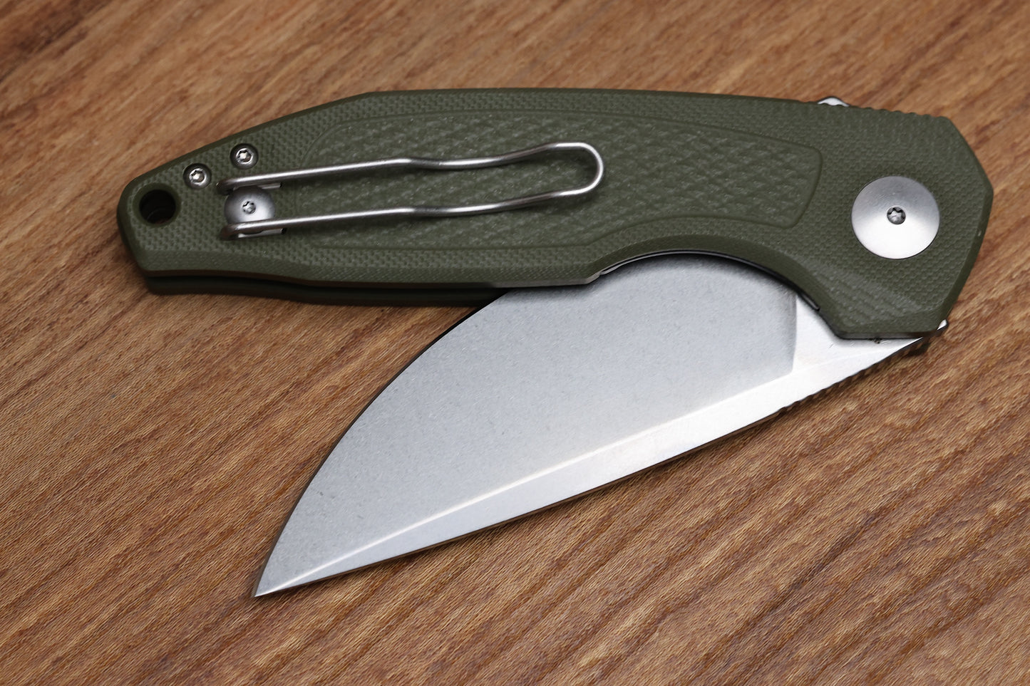 CUSTOM KNIFE FACTORY - ECHO TROL GREEN G-10 & CPM-S35VN