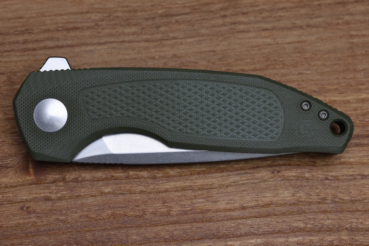 CUSTOM KNIFE FACTORY - ECHO TROL GREEN G-10 & CPM-S35VN