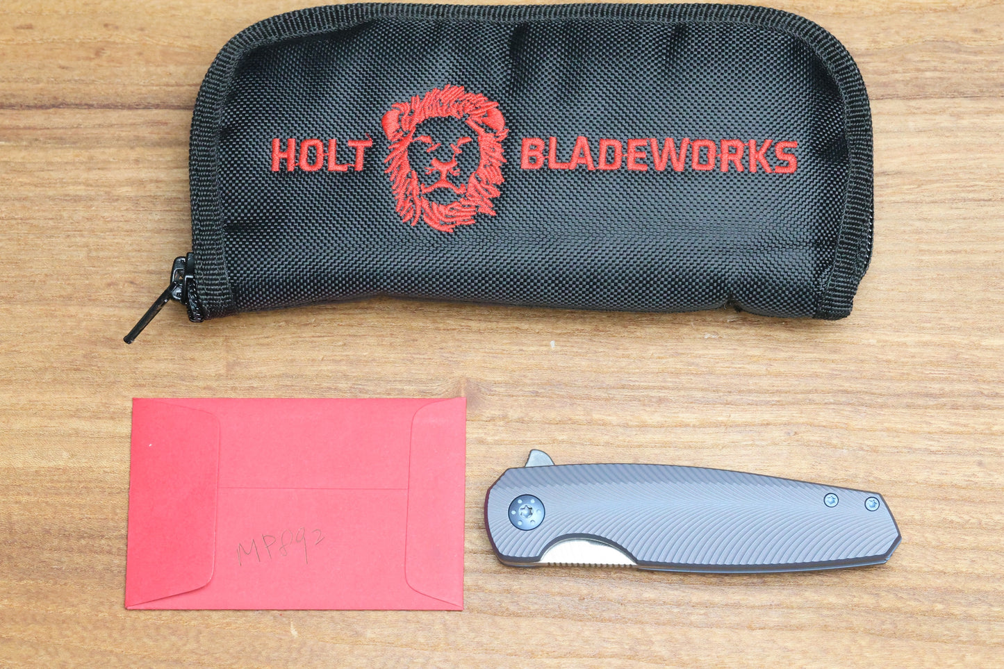 HOLT BLADEWORKS MORPHEUS FEATHER TITANIUM DENSE TWIST DAMASTEEL BLADE MP892 (PREOWNED)