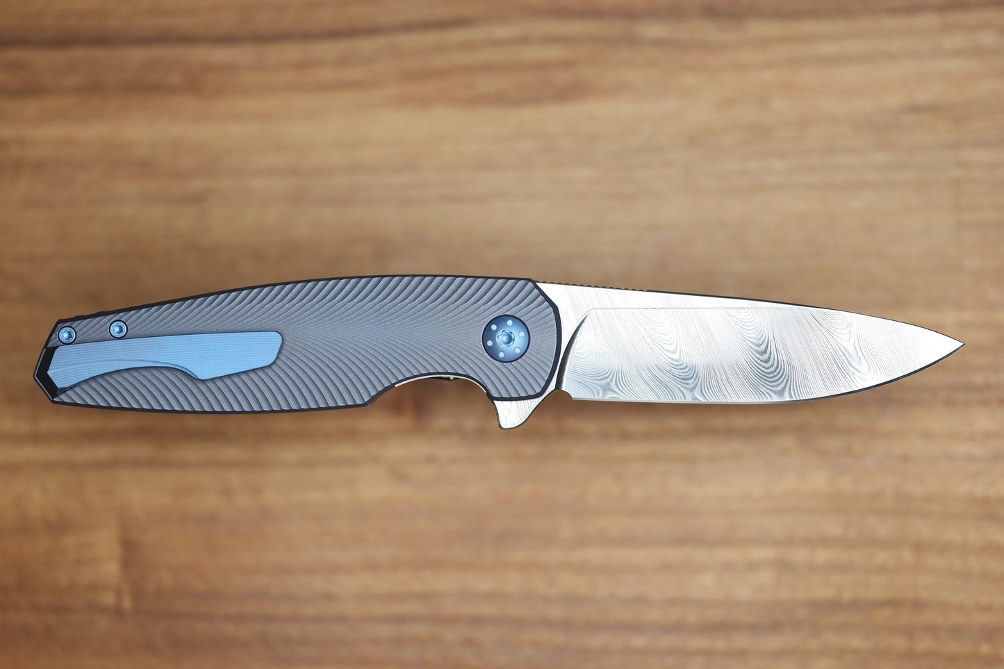 HOLT BLADEWORKS MORPHEUS FEATHER TITANIUM DENSE TWIST DAMASTEEL BLADE MP892 (PREOWNED)