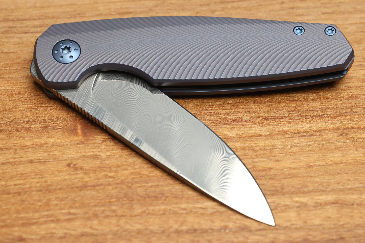 HOLT BLADEWORKS MORPHEUS FEATHER TITANIUM DENSE TWIST DAMASTEEL BLADE MP892 (PREOWNED)