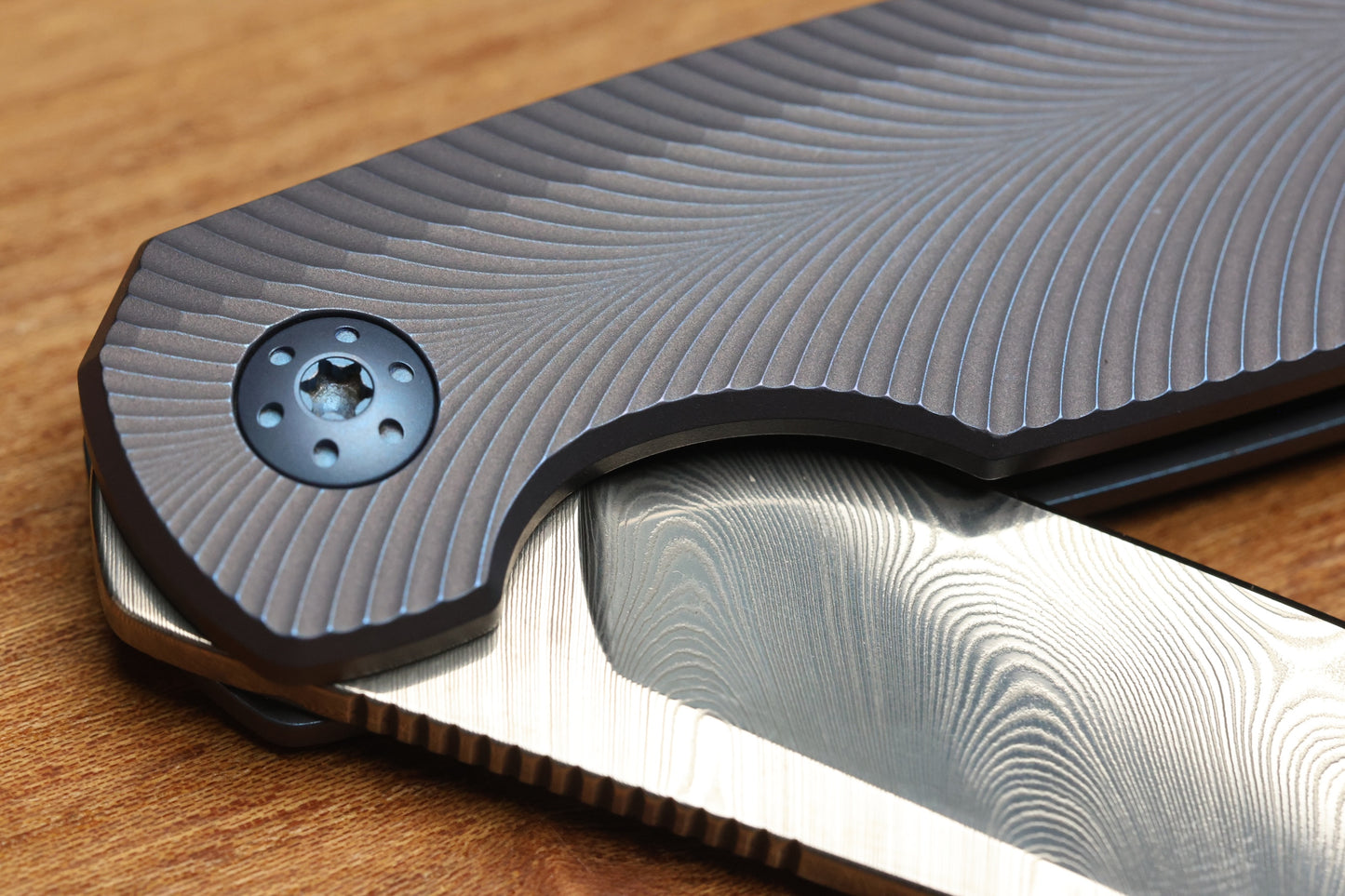HOLT BLADEWORKS MORPHEUS FEATHER TITANIUM DENSE TWIST DAMASTEEL BLADE MP892 (PREOWNED)