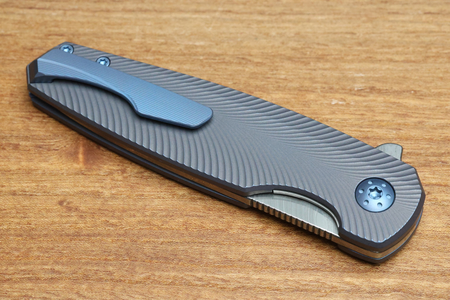 HOLT BLADEWORKS MORPHEUS FEATHER TITANIUM DENSE TWIST DAMASTEEL BLADE MP892 (PREOWNED)