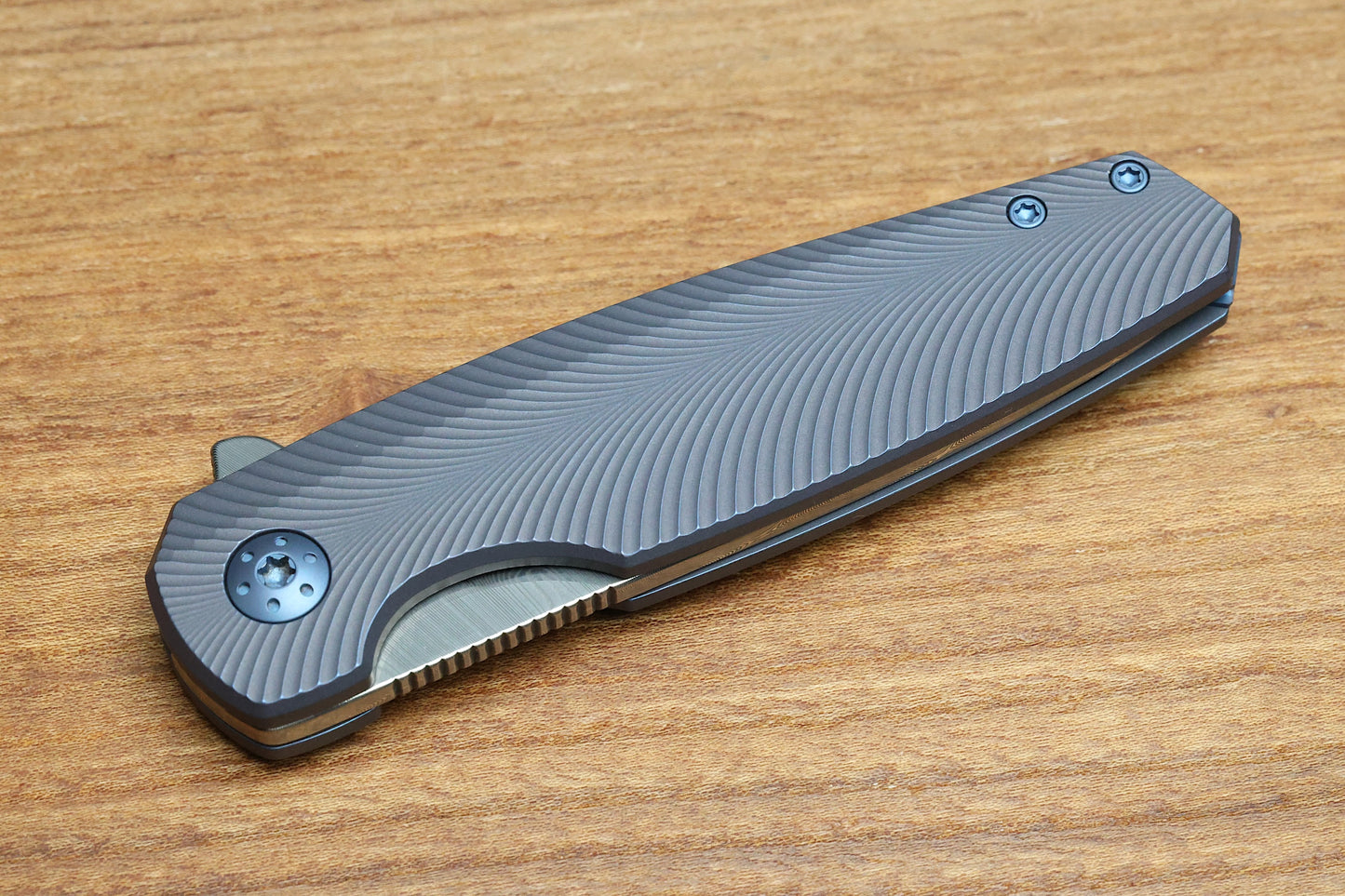 HOLT BLADEWORKS MORPHEUS FEATHER TITANIUM DENSE TWIST DAMASTEEL BLADE MP892 (PREOWNED)
