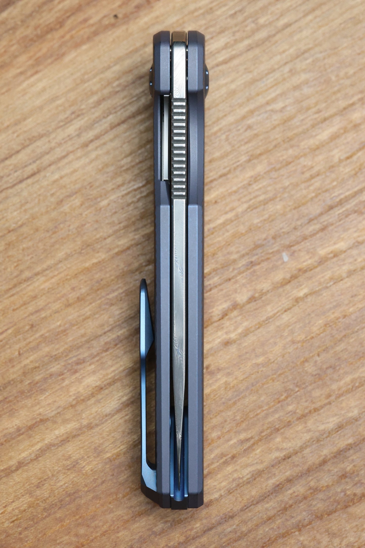 HOLT BLADEWORKS MORPHEUS FEATHER TITANIUM DENSE TWIST DAMASTEEL BLADE MP892 (PREOWNED)