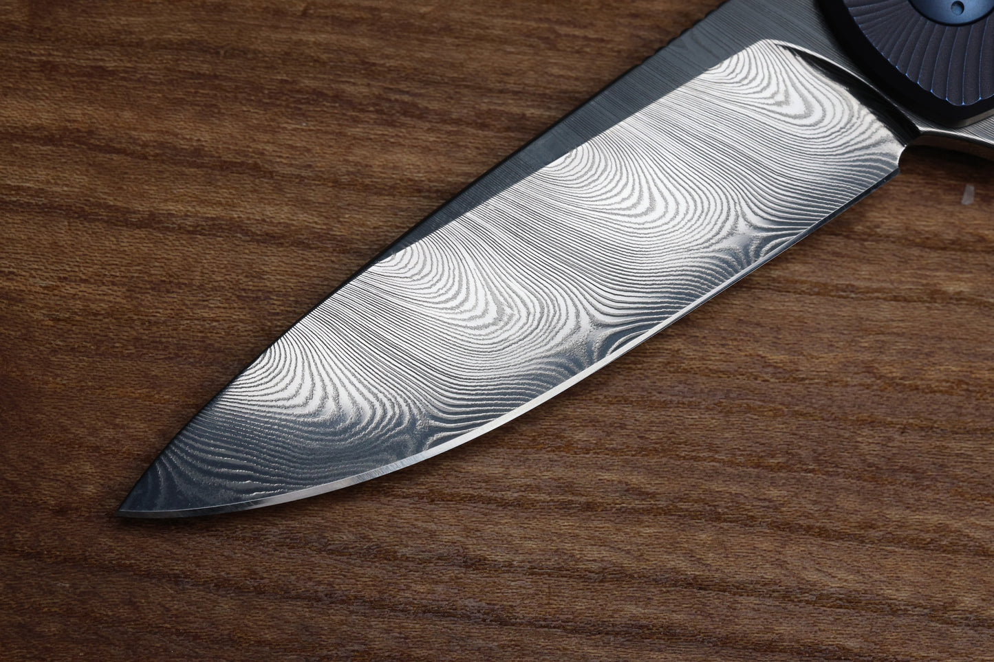 HOLT BLADEWORKS MORPHEUS FEATHER TITANIUM DENSE TWIST DAMASTEEL BLADE MP892 (PREOWNED)