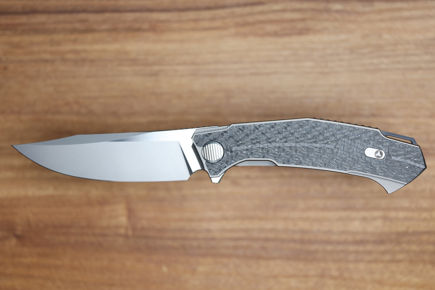 SHIROGOROV PIKE - MAGNACUT BLADE - TITANIUM/WHITE CARBON FIBER - MRBS (DMITRY SINKEVICH DESIGN)