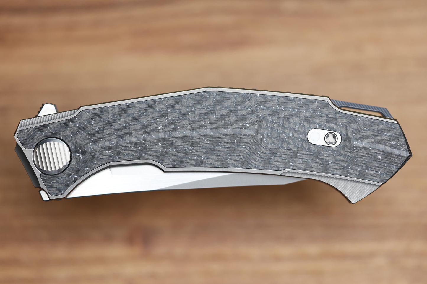 SHIROGOROV PIKE - MAGNACUT BLADE - TITANIUM/WHITE CARBON FIBER - MRBS (DMITRY SINKEVICH DESIGN)