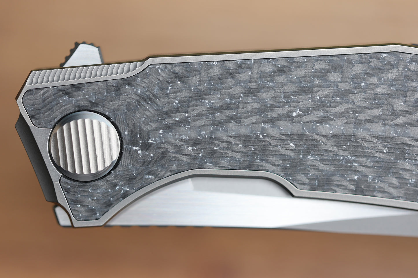 SHIROGOROV PIKE - MAGNACUT BLADE - TITANIUM/WHITE CARBON FIBER - MRBS (DMITRY SINKEVICH DESIGN)