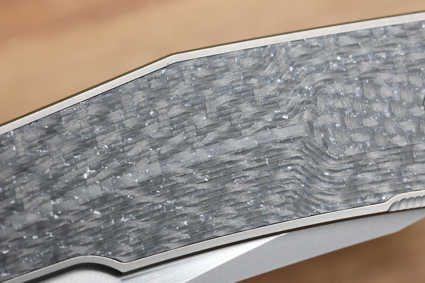 SHIROGOROV PIKE - MAGNACUT BLADE - TITANIUM/WHITE CARBON FIBER - MRBS (DMITRY SINKEVICH DESIGN)