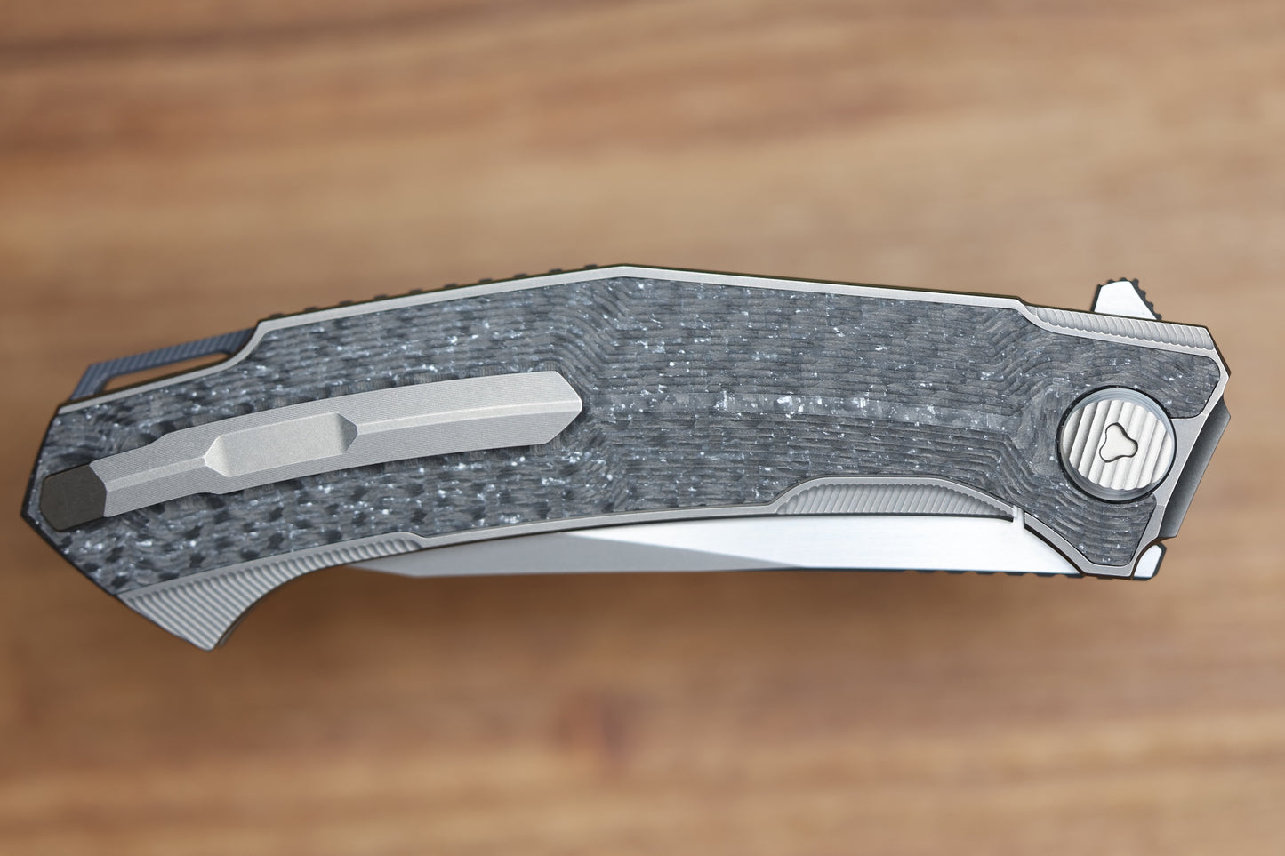 SHIROGOROV PIKE - MAGNACUT BLADE - TITANIUM/WHITE CARBON FIBER - MRBS (DMITRY SINKEVICH DESIGN)