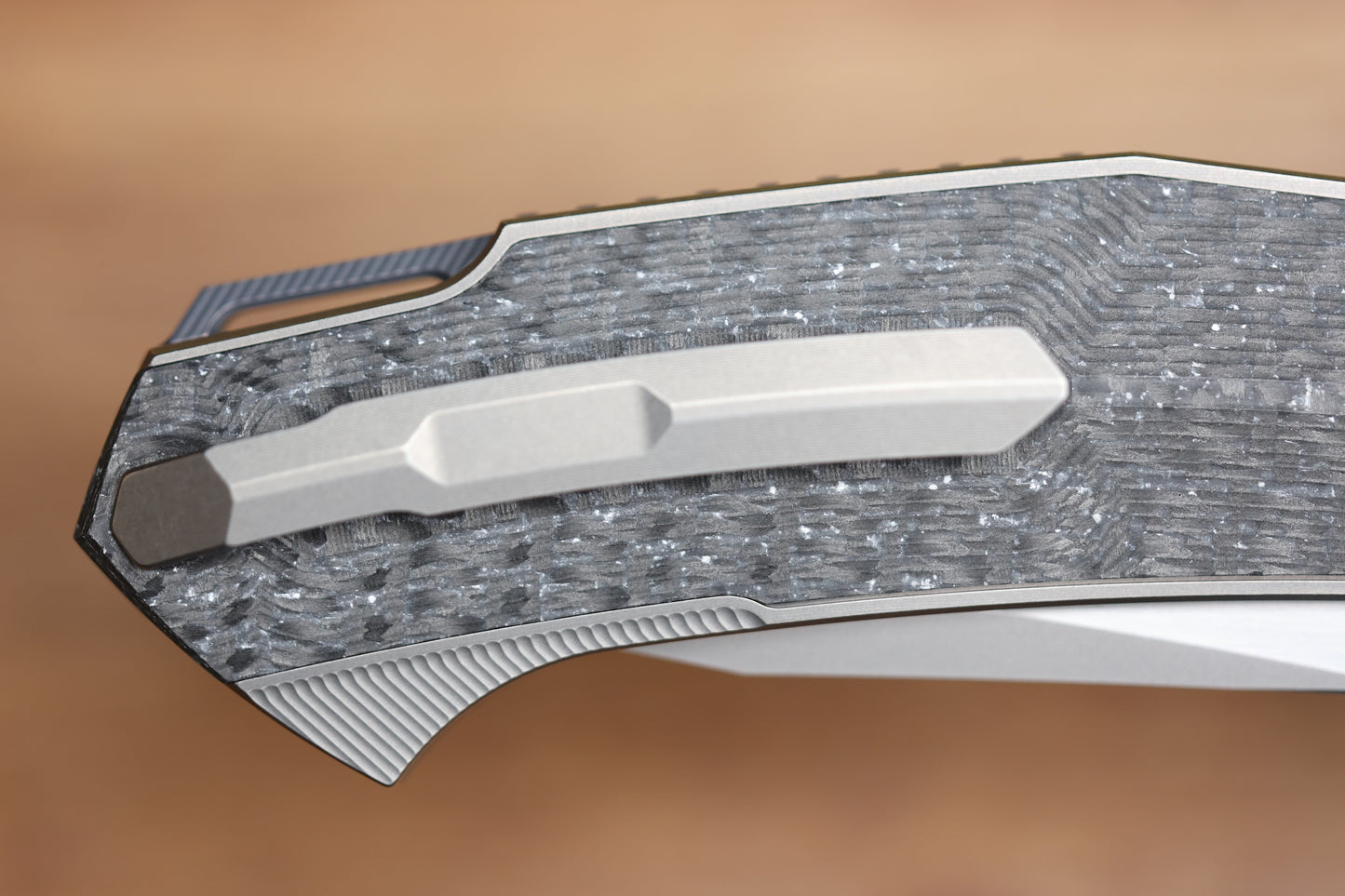 SHIROGOROV PIKE - MAGNACUT BLADE - TITANIUM/WHITE CARBON FIBER - MRBS (DMITRY SINKEVICH DESIGN)