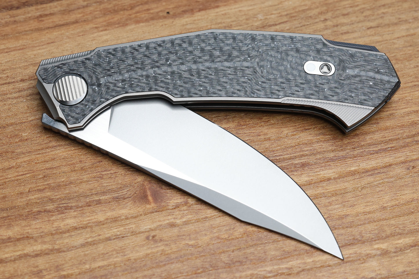 SHIROGOROV PIKE - MAGNACUT BLADE - TITANIUM/WHITE CARBON FIBER - MRBS (DMITRY SINKEVICH DESIGN)