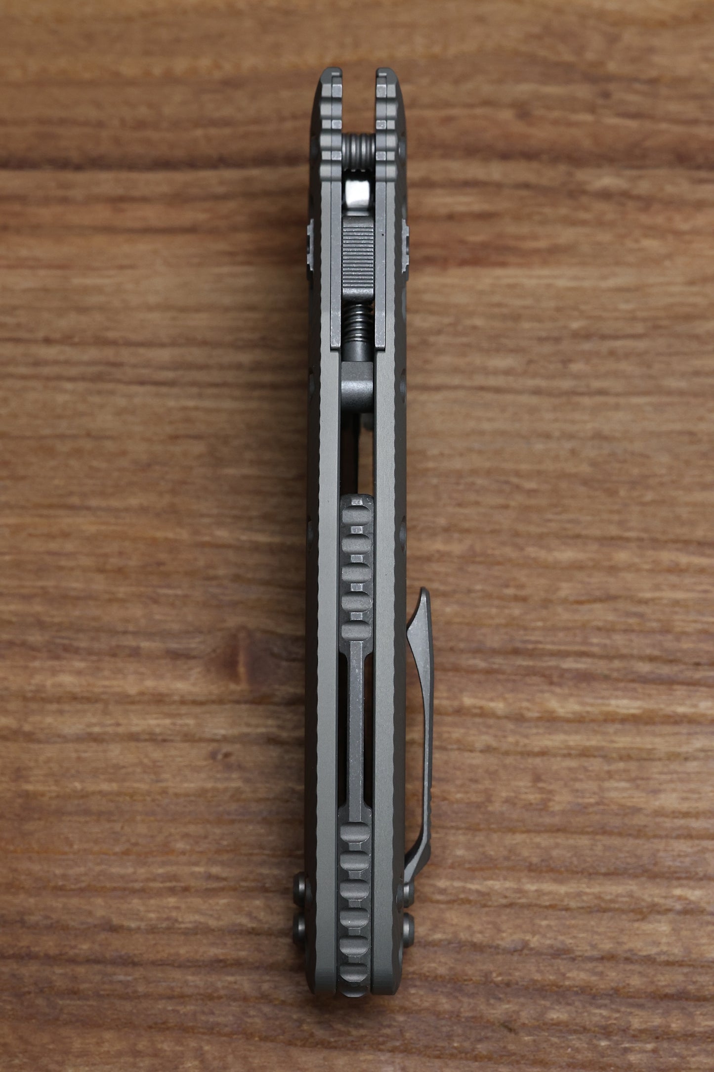 MICROTECH AMPHIBIAN RAM LOK APOCALYPTIC NATURAL CLEAR FLUTED ALUMINUM & M390MK 137RL-10 APFLNC