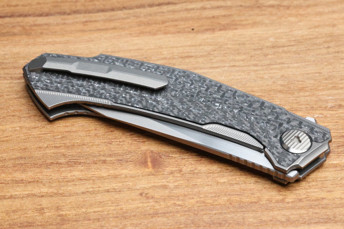 SHIROGOROV PIKE - MAGNACUT BLADE - TITANIUM/WHITE CARBON FIBER - MRBS (DMITRY SINKEVICH DESIGN)