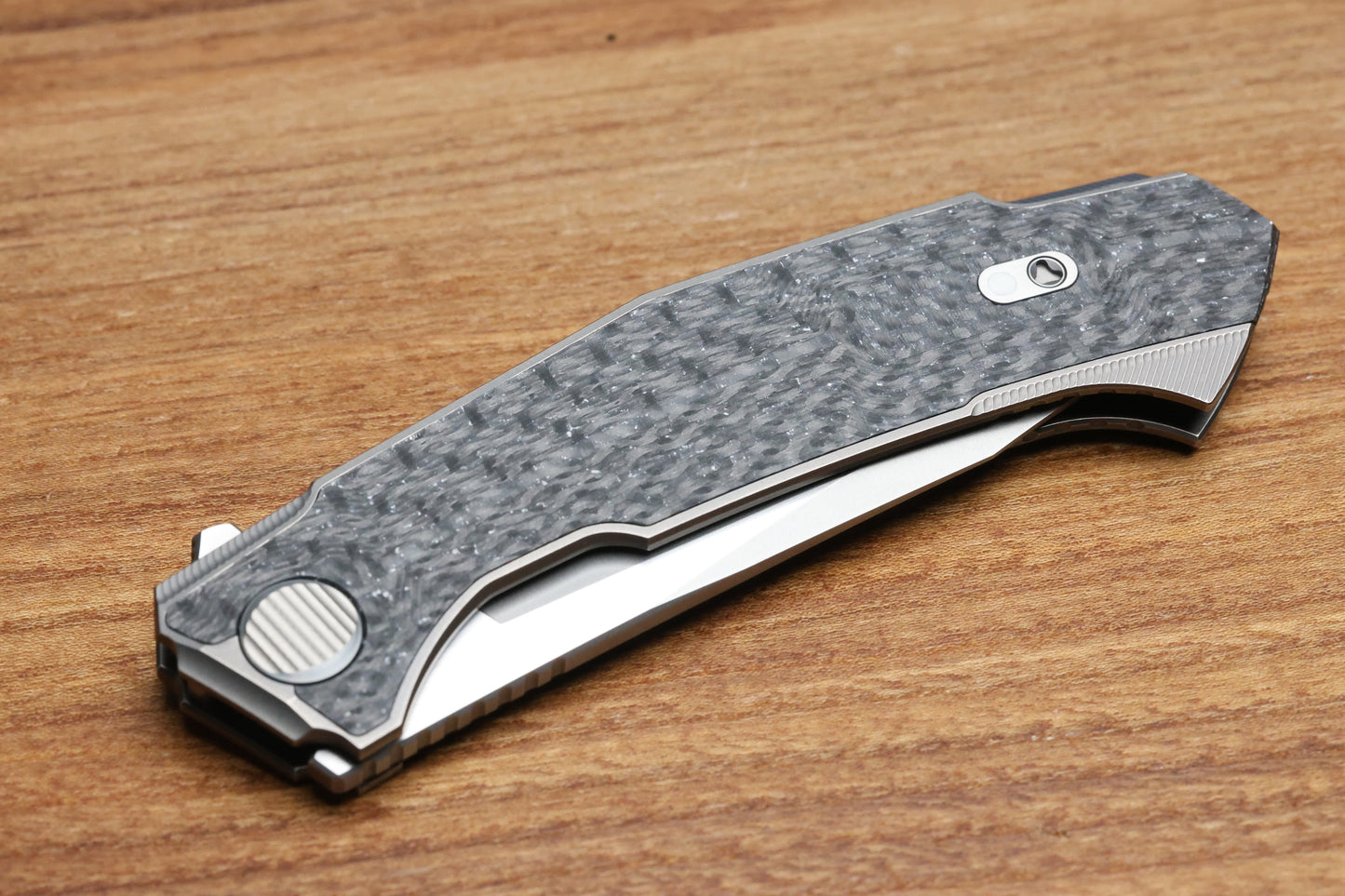 SHIROGOROV PIKE - MAGNACUT BLADE - TITANIUM/WHITE CARBON FIBER - MRBS (DMITRY SINKEVICH DESIGN)