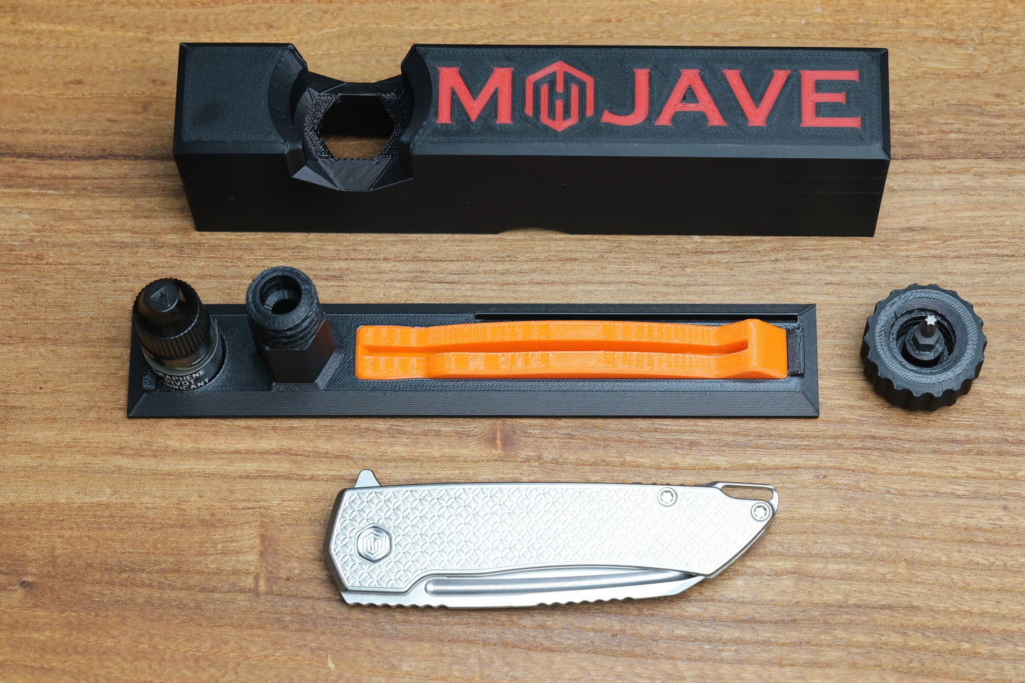 MACHINEWISE MOJAVE #1407 RAW MILLED PATTERN TITANIUM AND S90V BLADE
